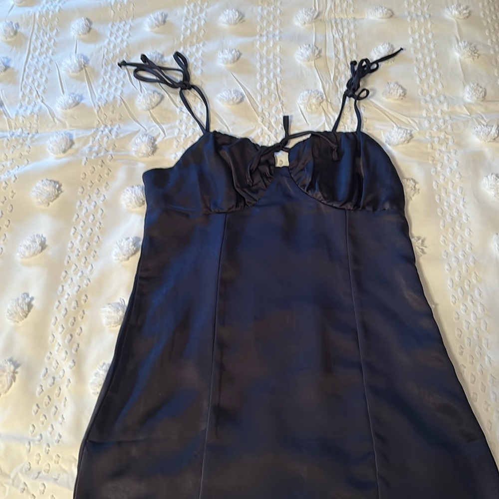 LA hearts satin mini dresss